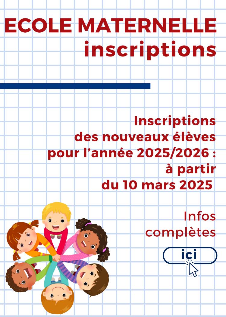 INSCRIPTION MATERNELLE