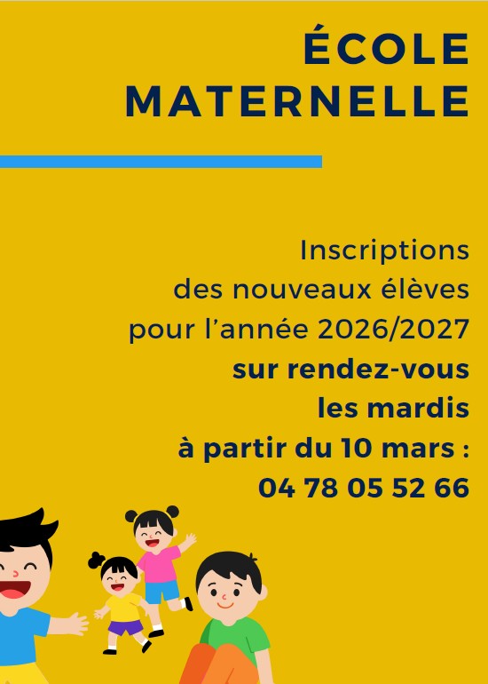 INSCRIPTIONS ECOLE MATERNELLE